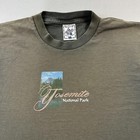 Vintage Yosemite T-shirt Mens Large Olive Green Nature National Park Hiking 90s
