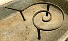 Antique Vintage 17  Wrought Iron Trivet Fireplace   Hearth Accessory