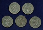 Panama 1932  1962  1966   1967 5 Centesimo Coins  Vf To Bu  Group Lot Of  13 
