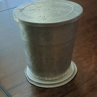 Hot Springs Arkansas Metal Souvenir Cup With Lid    souvenir Of Hot Springs Ark    