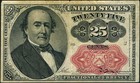 Fr  1309 25 C  5th Issue Fractional Note Vf - Split