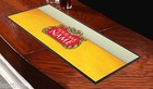 Personalised Beer Label Yellow Bar Towel Runner Pub Party Mat Beer Cocktail Gift