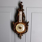 Antique Louis Xv French  Solid Gilded Bronze Wall  Barometer