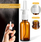 40 Pcs Nasal Spray Bottle Empty  Brown Glass Refillable Fine Mist Nasal Spray Bo