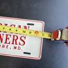 Vtg American Turners Baltimore Maryland License Plate White Red See