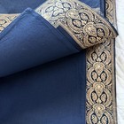 11 Pc Vintage Black Gold Paisley Jacquard Table Linen Set Runners Placemats