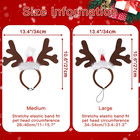 Christmas Dog Reindeer Antler Hat Santa Headband Medium Large Pet Costume Outfit