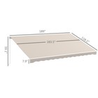 Outsunny 16  X 10  Electric Retractable Awning W  Remote Controller  Cream