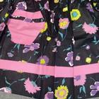 Beautiful Vintage Pink And Black Floral Half Apron