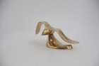 Vintage Brass Abstract Seagull Bird In Flight Sculpture Polished Mcm Modernist