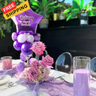 Metallic Chrome Purple Balloons Set  60 Pieces - 12 Inch 12 Inches  