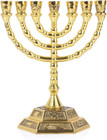 12 Tribes Of Israel Menorah Jerusalem Temple 7 Branch Jewish Candle Holder 5