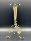 Art Nouveau English Silver Plated Epns Floral Epergne Fluted Bud Vase C 1890