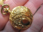 26mm Miniature Gold Tone Hunter Case Rollie 17 Jewels Wind Up Pocket Watch Ticks