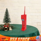 Vintage Retro Brick Cell Phone Prop Red Iron Model 1980s 90s Desk Decor