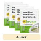  4 Pack  Purina Tidy Cats Breeze Non-clumping Pouch Cat Litter  Low Dust  7 Lb