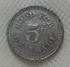 Portland Oregon Idle Hour Billiard Parlors Good For 5   In Trade Token