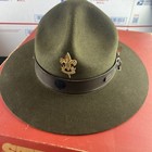 Vtg Boy Scout Official Stetson Scout Master Hat 7 1 2    W  Pin   Orig Box