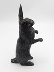 Vintage Bronze Standing Rabbit Hare Doorstop Figurine Sculpture Heavy Bronze Art