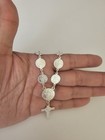 Christian Rosary Bead Bracelet Silver 925 Tone With Cross Crucifix Pendant