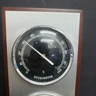 Vtg Germany Hyrometer Thermometer Barometer Onstrument Wall Curved Glass Wood