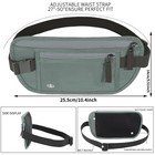 Money Belt For Travel Women Men Hidden Rfid Passport Holder For Travel  dark    