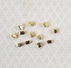 Dollhouse Wheels Casters Tiny Gold Brass Working Set Of 12 1 12 Scale Miniature