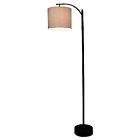 Downbridge Floor Lamp With Shade Black tan - Threshold