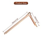 Metal Purse Frame 7 3  4pcs Rectangle Kiss Lock Clasp Frame Embossed Clutch Gold