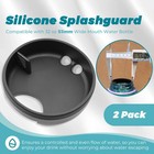 Lutq 2-pack Silicone Splashguard Compatible With Splash Obsidian Black 2 Pack 