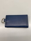 Police Key Case Leather Blu Men