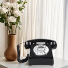 Vintage Landline Phones Corded For Home  Black Retro Rotary House Phone With    