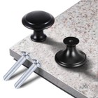 30pcs Cabinet Black Knobs Bedroom Kitchen Drawer Cupboard Handle Pulls Hardware