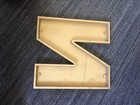 Vintage Gold Letter N Metal Sign Alphabet Industrial Look 12 Inches Storefront  