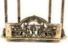 Vintage Judaica Jewish Hanukkah Menorah Judaism Israel Hebrew Silver Plate Heavy