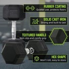Balancefrom Rubber Encased Hex Dumbbells  35 Lbs Pair  Black
