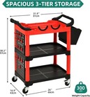Auto Detailing Cart Car Wash Tool Organizer Trolley W wheels For Garage Workshop
