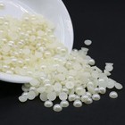 400 Ivory Color Acrylic Flatback Half Pearl Bead Flat Back 8mm Scrapbook Craft
