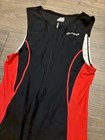 Orca Perform Race Suit Womens Trisuit Triathlon Competition Medium Black Red