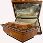 Early 1800s Antique French Lemonwood Sewing Casket  Box  Coffret  Steel Pique