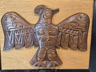 Northwest Coast First Nations Thunderbird Carved Plaque  Signed N Joseph Vintage