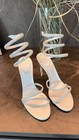 Rene Caovilla White Wedding Heels