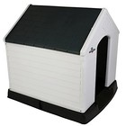Pet Large Waterproof Plastic Dog Kennel Outdoor House Grey