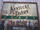 1991 Kentucky Tavern Derby Whiskey Horse Racing Mirror Advertising  16x20vintage