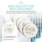 Wooden Baby Monthly Milestone Cards Gender-neutral 0-12 Month Photo Props