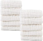 Mukin Baby Washcloths 100  Cotton Natural Muslin Gentle Soft 12 x12  10 Ct 