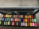 Lot 51 Vintage Silk Assorted All Colors Of The Rainbow  Mini Thread Spools Box