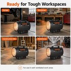 35000 Btu Portable Propane Forced Air Heater For Garage  Jobsite   Workshop 120v