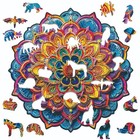 Mandala Flower Wood Jigsaw Adult Puzzle By Nestologi  Large 5 Hours To Complete