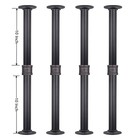 Muzik 4 Pack Industrial Pipe Table Leg Set  Iron Base Legs For Coffee   End T   